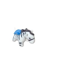 Porte-clés pendentif en peluche personnalisable en coton PP, motif zèbre et cheval, avec ficelle à tirer, petit jouet amusant