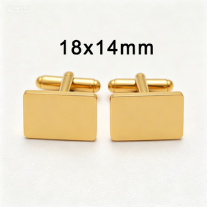 Mancuernillas de Acero Inoxidable Grabables por Láser, con Logotipo Personalizado, Estilo Francés, para Camisa de Vestir, para Hombres, Negocios, Bodas - Product Image 4