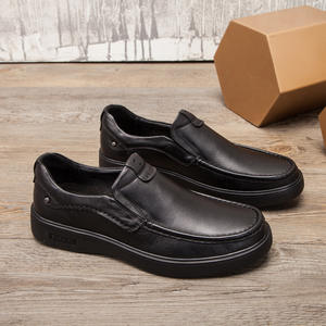 Logo personnalisé Chaussures de sécurité de bureau respirantes à bout carré de haute qualité pour hommes Fermeture à lacets en cuir de vachette légère - Product Image 2