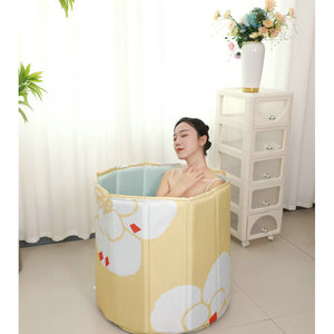 Bañera plegable para adultos y niños, tamaño grande, redonda, gruesa, para uso doméstico, de PVC ecológico, 70cm80cm - Product Image 3