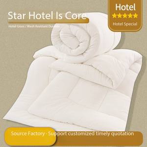 Usine traitement personnalisé épais jaune <span class=keywords><strong>lit</strong></span> couette térylène coton chaud hiver literie hôtel maison couette noyau - Product Image 3