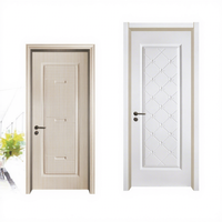 Porte en polyme WPC imperméable, ignifuge et anti-termites, pré-fabriquée, style rustique moderne, pour extérieur, chambre, villa, garantie 5 ans