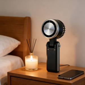 Ventilador de Cuello USB Plegable, Recargable, con Enrollador, HVLS, Personalizado, con 5 Velocidades, 4-6 Horas de Duración, para Uso Doméstico, en el Automóvil y al Aire Libre - Product Image 4