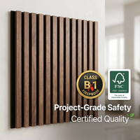 Panneaux muraux en bois de chêne EAZART, décorations pour la maison, fabricant de panneaux acoustiques en bois MDF 3D en polyester Akupanel