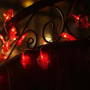 Batteria di alta qualità 50L lanterna a LED tradizionale festival cinese capodanno rosso luci di decorazione per le vacanze