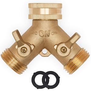 黄铜<span class=keywords><strong>2</strong></span>路3路4路花园软管水龙头分路器3/4 “或5/8” 金属软管修理连接器金属花园软管配件 - Product Image 5