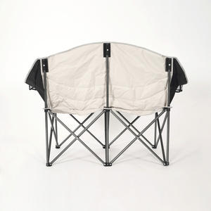<b>Portable</b> Double Seater Folding <b>Chair</b> Outdoor Camping Garden Party Metal <b>Chair</b> With 600D Oxford Cloth Armrests - Product Image 4