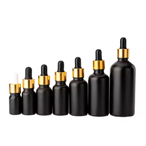Amber Empty 1oz Serum Bottles <b>Matte</b> Black 5ml 10ml 20ml 100ml Essential Oil Glass Dropper Bottle - Product Image 5