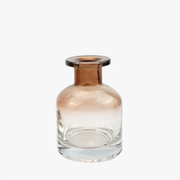 Bouteille en verre cylindrique vide Hongsheng, dégradé blanc intense, 200 ml, pour diffuseur d'aromathérapie, avec bouchon et bâtonnets en rotin, vente en gros usine pour la maison