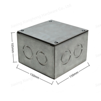 Boîtier de jonction électrique en acier galvanisé en gros 150x150x105mm, boîtier métallique avec découpes, OEM ODM