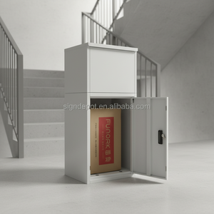 Boîte aux lettres extérieure moderne en acier inoxydable, autoportante, résistante aux intempéries, sécurisée, verrouillable, antivol, spacieuse et durable - Product Image 1
