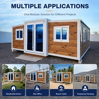 Maison modulaire mobile préfabriquée étanche à installation rapide, conteneur extensible de 30 pieds avec murs en panneaux sandwich