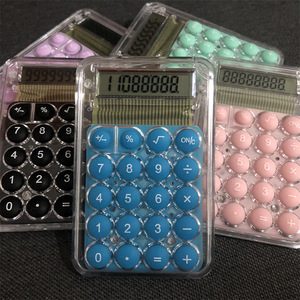 Miniature Calculator Solar Powered 8 Digit Blue ABS Material For Students Office Use - Product Image 1