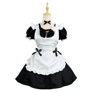 Cute Maid Outfit Pink And Black Cosplay Costume Soft Girl Lolita Dress For Women Spring 2023 - Product Image 4