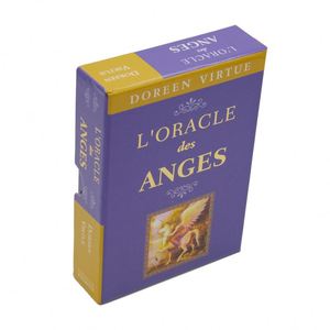 Doreen Virtue L'Oracle Des Anges Tarot Card Deck Guidebook Eco-Friendly Forestry Practices Purple <b>Box</b> Gold Foil Stamping - Product Image 2