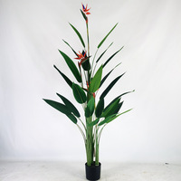 HX-07 Vente d'usine Fleurs artificielles en faux oiseau de paradis au toucher réel Bouquet d'oiseaux de paradis Fleur artificielle en oiseau de paradis