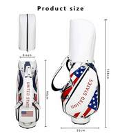 KONDAY-Bolso de cuero PU de 9 "para jóvenes, bolsa de golf de estilo Bandera de EE. UU.