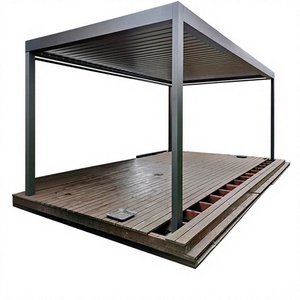 Pergola bioclimatique WISE COMPANY 3x5 en alliage d'aluminium, revêtement poudré, résistante aux intempéries, écologique, télécommandée et réglable - Product Image 1