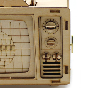 Wooden Retro Tv Model <b>Diy</b> <b>Kit</b> Educational Toy For Kids Science Craft - Product Image 3
