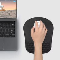 Alas Mouse dengan Penyangga Pergelangan Tangan Alas Mouse Ergonomis Busa Memori Penyangga Pergelangan Tangan dengan Alas PU Anti-Selip