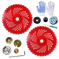 Lame de débroussailleuse L&P 9 pouces 36 dents à pointe carbure, kit adaptateur universel pour coupe-bordures, désherbeur, débroussailleuse à dents de scie