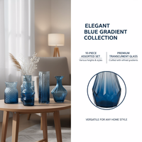 Lot de 10 Vases Modernes en Verre Écologique pour Roses Fraîches/Séchées – Décoration d'Intérieur, Arrangements Floraux de Bureau et Centre de Table