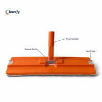 Serpillère à pression 5 couleurs avec seau de lavage et d'essorage, manche en acier inoxydable 130 cm, tête de serpillère plate en microfibre, vente en gros personnalisée
