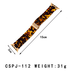 CANYUAN <span class=keywords><strong>Bracelet</strong></span> de montre intelligent de luxe en acétate 2x15cm pour Iwatch10 <span class=keywords><strong>Bracelet</strong></span> mince en acétate de marbre pour Iwatch <span class=keywords><strong>Bracelet</strong></span> de montre en acétate de mode - Product Image 3
