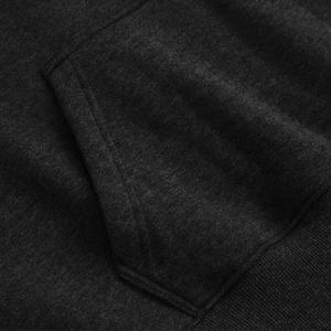 Felpa da uomo con cappuccio nero grigio canguro 270g cotone misto poliestere Pullover quotidiano - Product Image 5