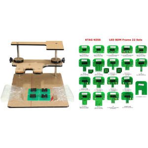 Cadre BDM LED avec 22 adaptateurs, ensemble complet, table BDM pour programmeur KTAG KESS Fgtech, testeur de reprogrammation de puces - Product Image 1