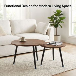 Tavolino da Tè in Legno dal Design Moderno, Due Misure, Estensibile, Tavolino da Caffè per Uso Domestico, Nuovo Design per Arredamento Soggiorno in Vendita - Product Image 4