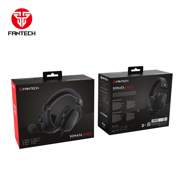 Volume Control Headset FANTECH MH90 Enhanced Bass Headphones Lightweight Gaming Headset