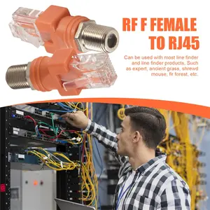 קואקסיאלי rf ממיר coaxial כדי ethernet מתאם coax rf נקבה rj45 בודק קו ממיר זכר - Product Image 4
