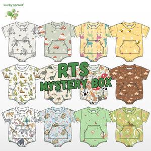 Boîte surprise pour nouveau-né en coton 100% été, barboteuses à manches courtes, tenues, combinaison pour bébé, vêtements pour garçon et fille, barboteuses pour bébé - Product Image 1