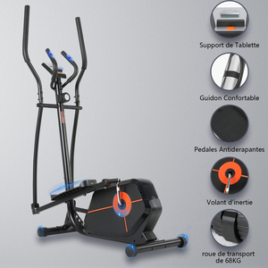 <span class=keywords><strong>Vélo</strong></span> <span class=keywords><strong>elliptique</strong></span> manuel magnétique à cadre en acier pour usage domestique, mini-<span class=keywords><strong>vélo</strong></span> d'<span class=keywords><strong>exercice</strong></span> avec volant d'inertie de 2 kg, écran LCD, écologique et durable - Product Image 4
