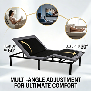 Base Letto Elettrica Ergonomica con Modalità Gravità Zero, Telecomando Wireless e Sollevamento Silenzioso <span class=keywords><strong>per</strong></span> un Sonno Riposante <span class=keywords><strong>a</strong></span> Casa - Product Image 4