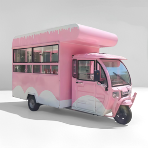 Camión de Comida y <span class=keywords><strong>Bar</strong></span> Móvil de Acero Inoxidable Rosa para Comida Rápida, Hot Dogs y Helados - Product Image 6