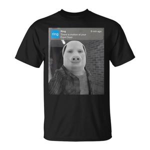 T-shirt John Pork Motion At Front Door pour adulte, unisexe, manches courtes, col rond, impression numérique, promotionnel - Product Image 1