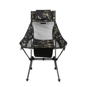متعددة الوظائف كرسي قابل للطي مع المنقولة رئيس ضبط النفس في الهواء الطلق الصيد كرسي الشاطئ