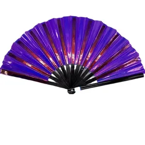 2020 hottest fashion 33cm Fantasy Fan Festival rave Hand held large pvc hand fan