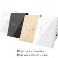 SLS WiFi Smart Switch Estándar europeo para Tuya RF433 Compatible con Alexa y Google Home 220V Cable neutro Smart Life App