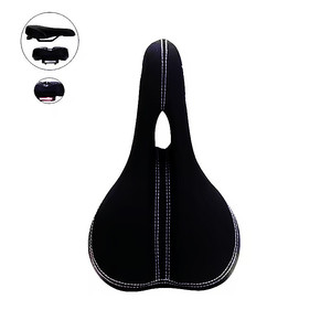 Asiento de <span class=keywords><strong>Bicicleta</strong></span> Cómodo, Simple y Seguro de Cuero PU con Espuma, Ventilado y con <span class=keywords><strong>Luz</strong></span> Recargable para Hombres, Bicicletas de Montaña - Product Image 5