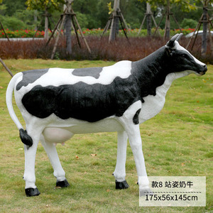 Statue de vache <span class=keywords><strong>Holstein</strong></span> grandeur nature pour la décoration de la ferme / Statue de vache grandeur nature / Statue de vache pâturant - Product Image 3