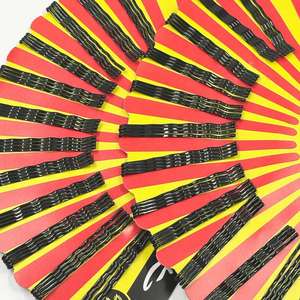 Pinza de pelo grande en forma de abanico, negra, con diseño de ondas, pinza de pelo desechable al por mayor, tienda de un yuan. - Product Image 2