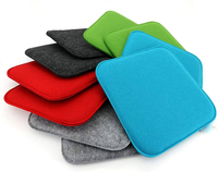 Coussin de chaise coloré en feutre, coussin chauffant pour siège, 35x35 cm, anthracite, pour la maison, le bureau, l'extérieur