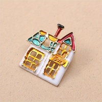 Broche Maison Vintage Élégante à Design Découpé Simple, Accessoire de Luxe Personnalisé, Cadeau pour Femme