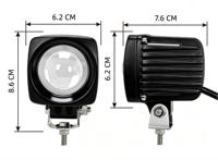Lampe de zone de sécurité LED rouge et bleue de 2,4 pouces pour chariot élévateur, faisceau lumineux clignotant en forme de flèche, lampe de délimitation virtuelle de zone de danger pour entrepôt