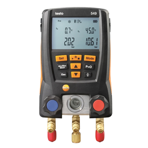 Testo 549 Manomètre numérique d'entrée de gamme avec certificat d'étalonnage, protection IP42, autonomie de 250h, garantie 1 an, métal noir - Product Image 1