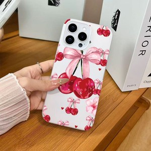 2-in-1 Süße Kirsch-Schleife Handyhülle für iPhone 17 16 15 14 13 12 11 Pro Max 17 Air 2in1 Stoßfeste Matte Weiche Schutzhülle - Product Image 2
