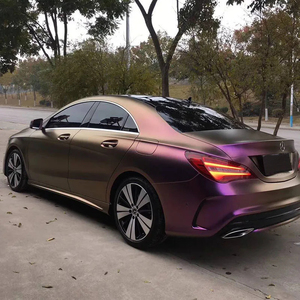 Satin métallisé rougeâtre violet caméléon vinyle voiture <span class=keywords><strong>Wrap</strong></span> vinyle décalage couvrant feuille Flip Flop Film faible adhérence colle 3M qualité